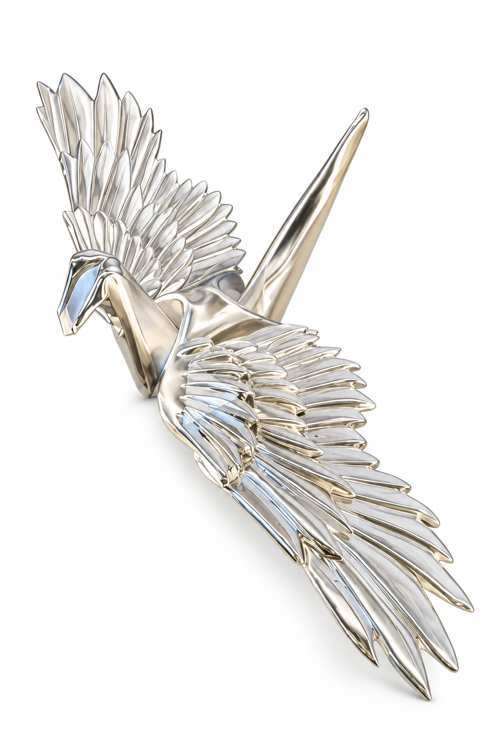 L’Oiseau sur fond blanc — maquette IA