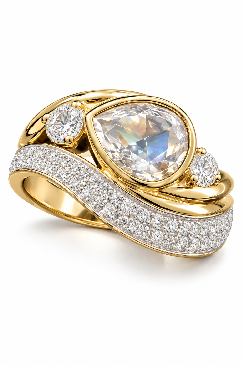 La Bague sur fond blanc — maquette IA